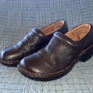 Bolo by Born Andria Professional Clogs Chocolate Brown Leather Boho Comfort Sz10